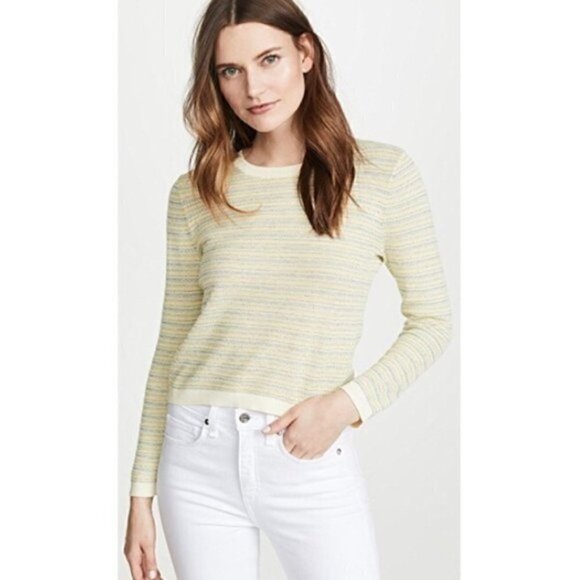 Veronica Beard Sweater XL NWT Boise Yellow Multi Nordstrom Luxury Thin Knit - Picture 5 of 15